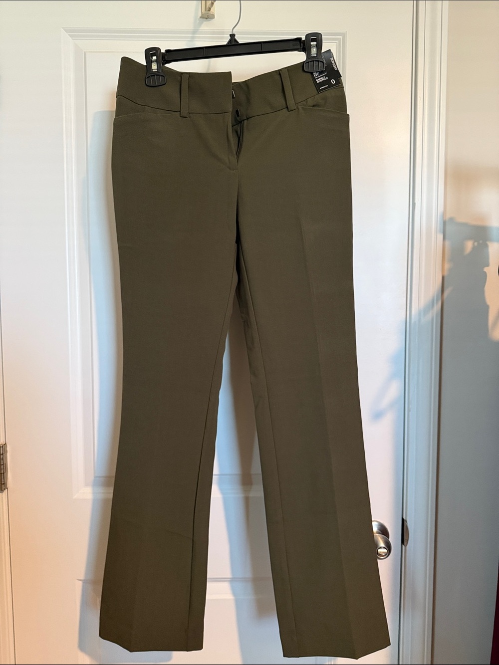New York & Company Olive Green Barely Boot Cut Pants